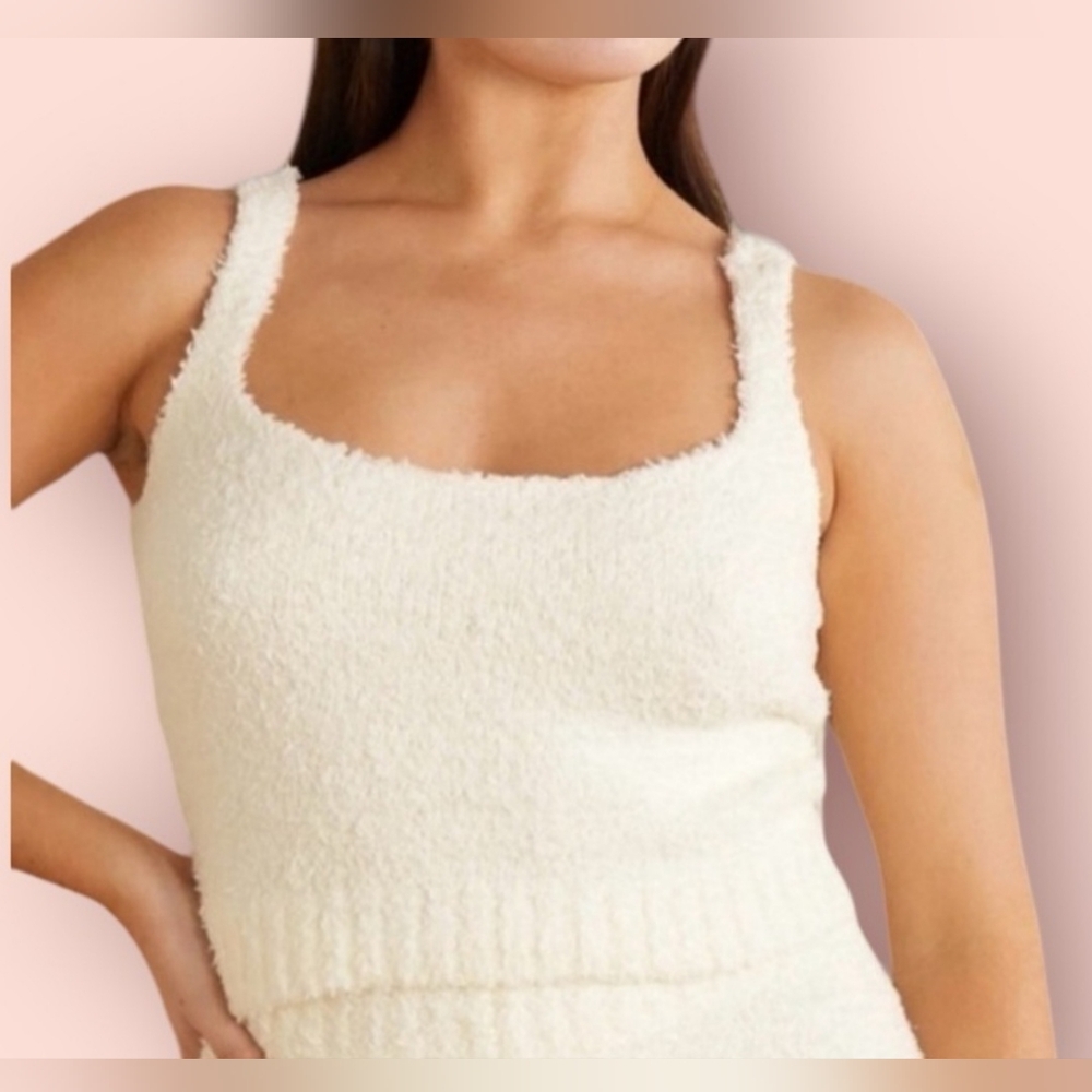 Skims Cosy Tank Top In Bone L/XL